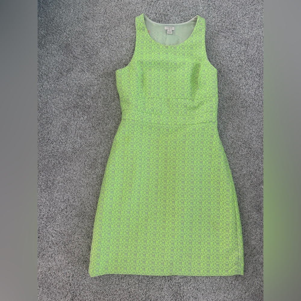 J. Crew Lime Green Midi Dress